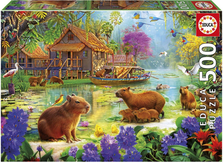 Educa - puzzle - wioska kapibary - 500 elementów - układanka