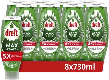 Dreft maxpower płyn do mycia naczyń - 8 x 730 ml