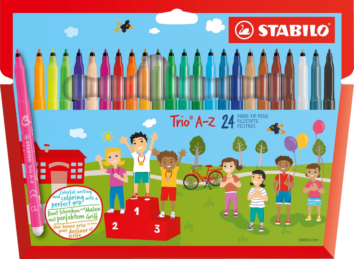 Stabilo trio a-z - pisaki - zestaw 24 sztuk