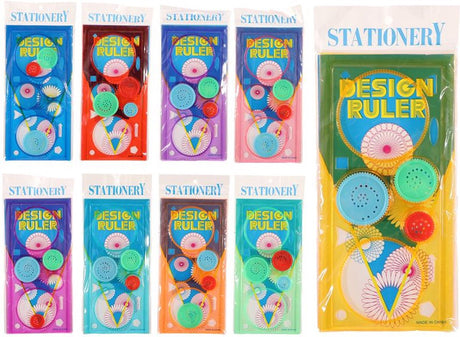Zestaw rysunków linijki spirografu Jono Toys