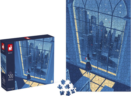 Janod - puzzle kidult - niebieska noc - 500 elementów