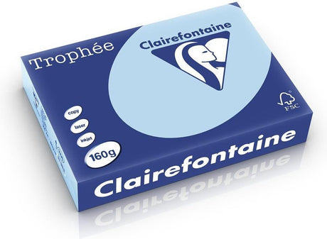Trofeum Clairefontaine pastelowe a4 niebieskie 160 g 250 ark