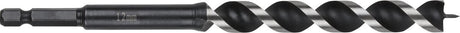 Wolfcraft - Wiertło węża 12mm do belek drewnianych - 165mm - wiertło do drewna z chwytem sześciokątnym - sześciokąt - 7134000