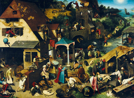 Puzzle artystyczne Bluebird Pieter Bruegel Przysłowia holenderskie 3000 elementów.