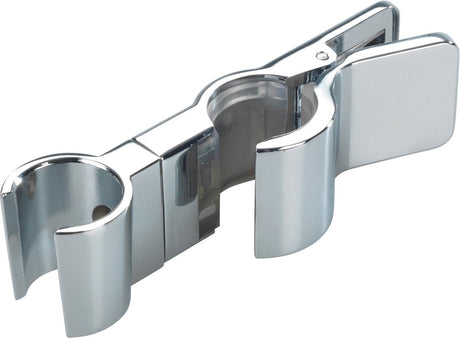 Element przesuwny Wenko do drążków prysznicowych od ø 19 mm do 25 mm ze stali chromowanej - uniwersalny uchwyt na słuchawkę prysznicową - uchwyt prysznicowy - uchwyt na główkę prysznicową zaciskany, regulowany i odchylany - bardzo łatwy montaż