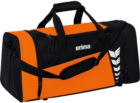 Torba sportowa Erima six Wings (mała) z kieszeniami bocznymi - pomarańczowo-czarna | rozmiar: s