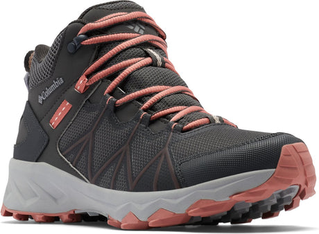Damskie buty turystyczne Columbia Peakfreak™ ii Mid Outdry™ – ciemnoszary, ciemny koral – rozmiar 38