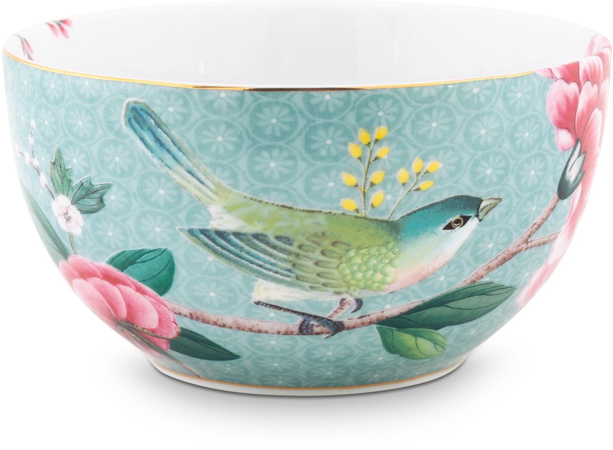 Pip studio bowl blushing birds blue 12cm
