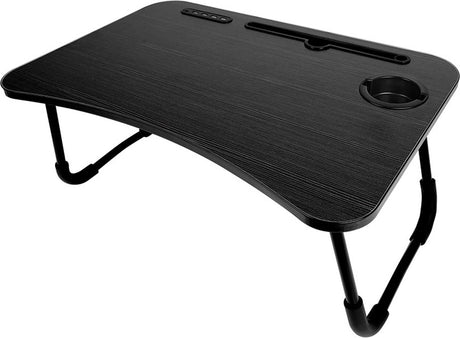 Pomysłowy prezent Stolik na laptopa USB - Stolik na laptopa - Składany - Uchwyt na kubek i tablet - 4 wyjmowane porty USB