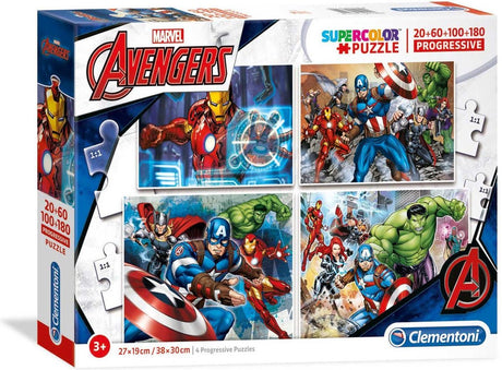 Puzzle Clementoni Mściciele 4 w 1 - 20 60 100 180 elementów