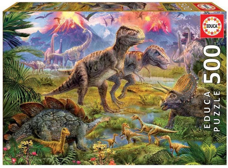 Educa - kolekcjonowanie dinozaurów - puzzle 500 elementów - prezenty Sinterklaas