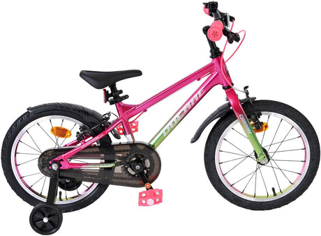 Chrome kinderfiets - meisjes - 16 inch - roze groen - twee handremmen