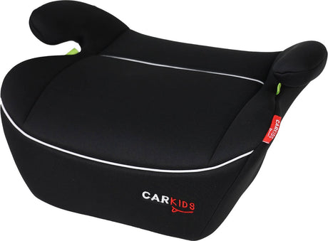Fotelik podwyższający Carkids i-size alex - spełnia normę i-size r-129 - dla dzieci od 125-150 cm - zdejmowane pokrycie, które można prać - elastyczny montaż - czarno-biały