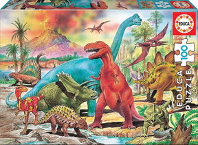 Educa - puzzle - 100 elementów - dinozaury - dinozaury - puzzle dla dzieci - układanka