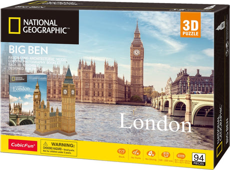 Zabawna sześcienna łamigłówka 3D National Geographic Big Ben