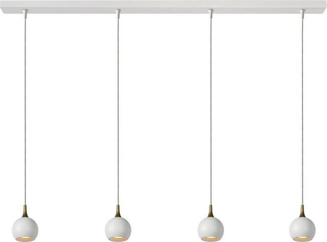 Lucide favori - hanglamp - 4xgu10 - wit