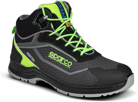 Buty robocze Sparco s3s – indy-he ranger – czarno-zielone — czarne — 44
