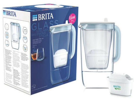 Seria Brita mx pro pure - szklany dzbanek filtrujący do wody - 2,5l - technologia maxtra - ergonomiczny uchwyt
