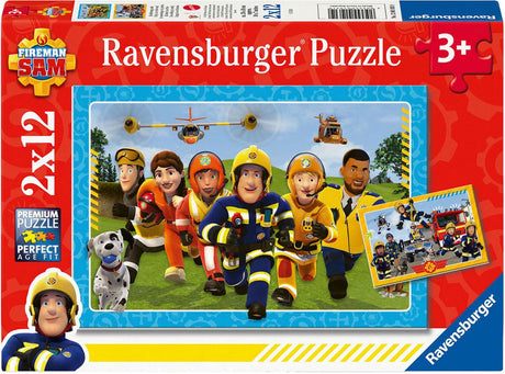 Puzzle Ravensburger Strażak Sam - dwie układanki - 12 elementów - puzzle dla dzieci