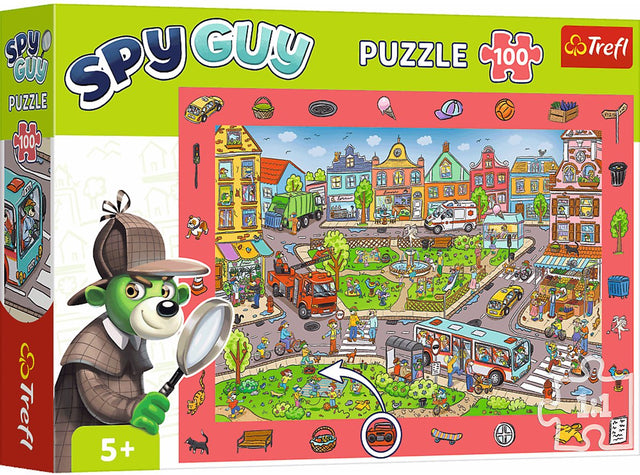 Puzzle Trefl 100 elementów - szpieg - miasto - puzzle obserwacyjne.