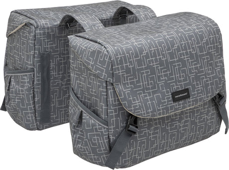 Podwójna torba rowerowa Mondi Joy - stojak na snap -it - woda -powtórzona poliester - 38L - Ivy Walnut