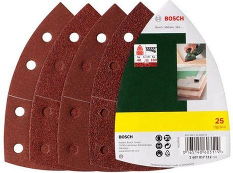 Papier ścierny Bosch - szlifierka uniwersalna - zestaw 25 sztuk