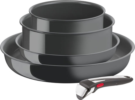 Tefal ingenio renew - zestaw patelni - 5-częściowy - bez pfas - ceramiczny - indukcyjny - możliwość układania w stosy - wyjmowany uchwyt