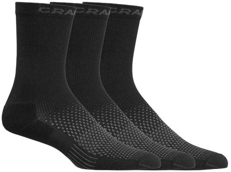 Craft aktywne wysokie skarpety 3-pak skarpet sportowych unisex - czarny