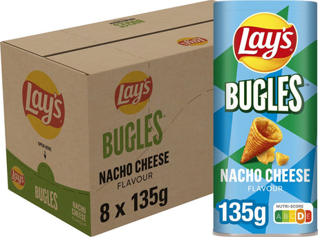 Pudełko z przekąskami z serem nacho Lay's Bugles - chipsy - 8 x 135 gramów