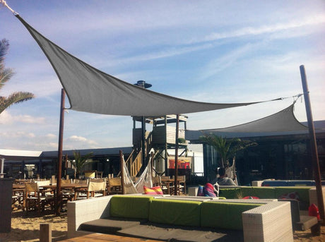 Eurotrail schaduwdoek sun shade driehoek - 5*5 meter - charcoal