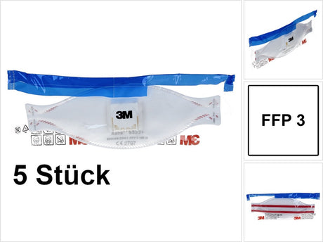 Maska przeciwpyłowa 3m aura Comfort Cool Flow, ffp3, z zaworem, opakowanie 5 szt
