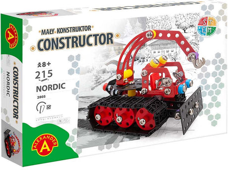 Konstruktor zabawek Alexander - pojazd gąsienicowy z żurawiem Nordic - 215szt