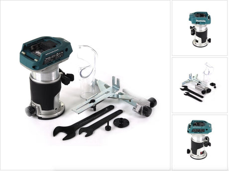 Makita accu-kantenfrees 18v li-ion bl (alleen machine) met accessoires - drt50zx4