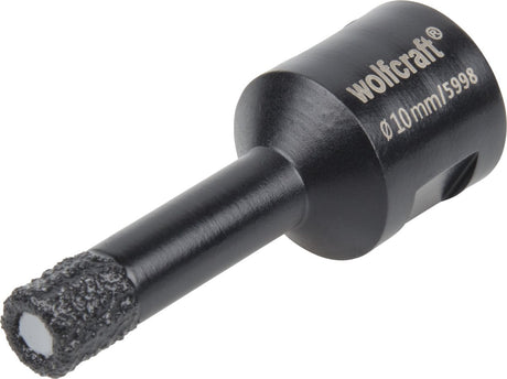 Wolfcraft - wiertło diamentowe 10mm do szlifierki kątowej - wiertło do płytek 10 mm - otwornica diamentowa - 5998000