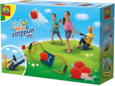 Ses Creative - katapulta wodna xxl - strzelanie kulami pluszowymi - alternatywa dla balonów wodnych - zabawki wodne dla dzieci - można używać w 1 lub 3 osoby
