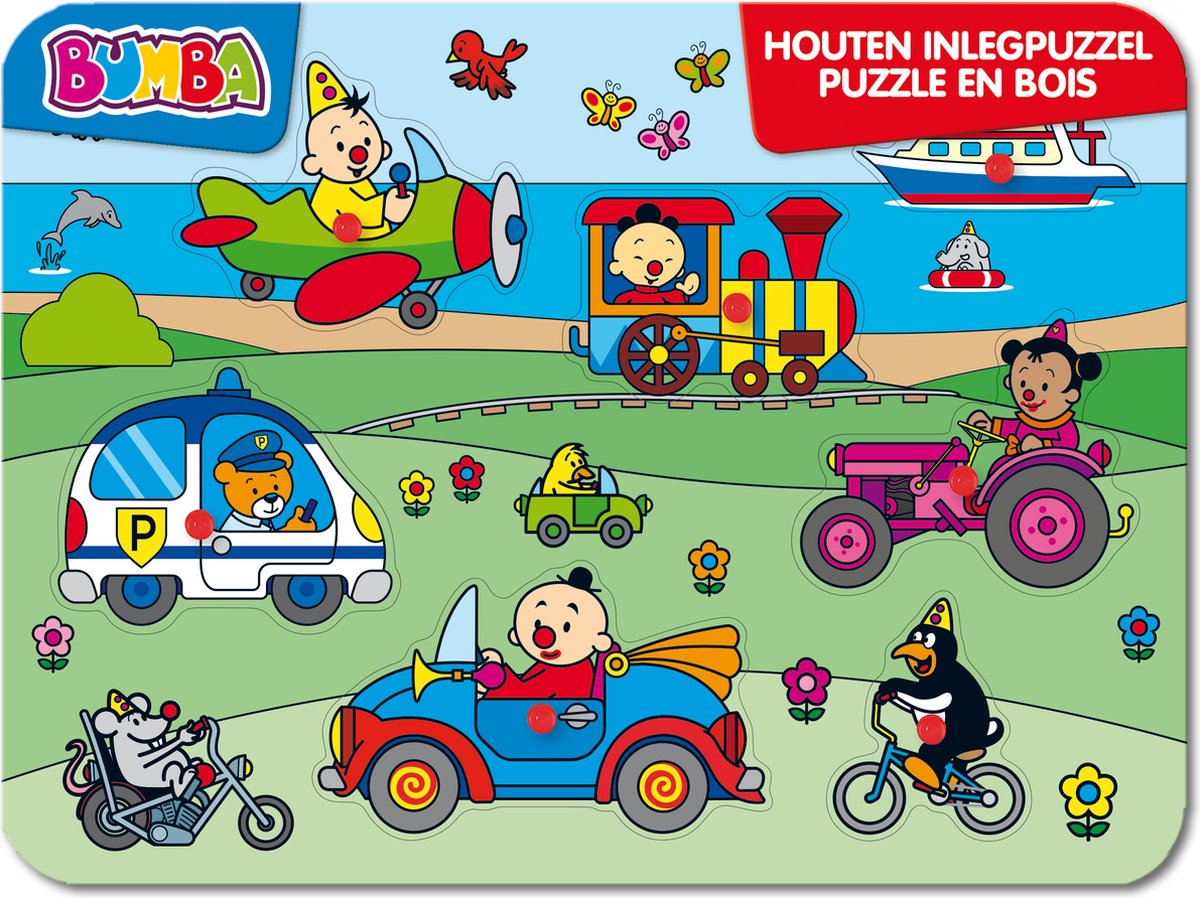 Puzzle Bumba - drewniane puzzle - pojazdy