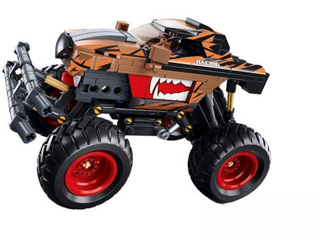 Sluban Powerbricks Monster Truck pomarańczowy wyścigi terenowe zabawki do budowania – zabawki konstrukcyjne budowanie modeli pojazdów – pudełko konstrukcyjne z 269 klockami – m38-b1160 – od 6 lat