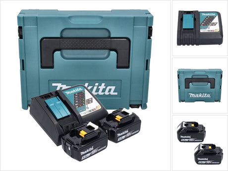 Makita 197624-2 | Zestaw źródła zasilania lxt 18v w mbox (2x akumulator 5.0ah bl1850b + szybka ładowarka dc18rc) - 197624-2