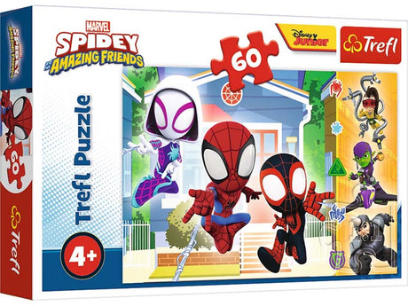 Puzzle Trefl 60 elementów - Spiderman i jego wspaniały przyjaciel Marvel Toys.