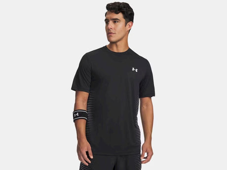 Under armour ua tech play short sleeve-blk heren sportshirt - zwart wit m