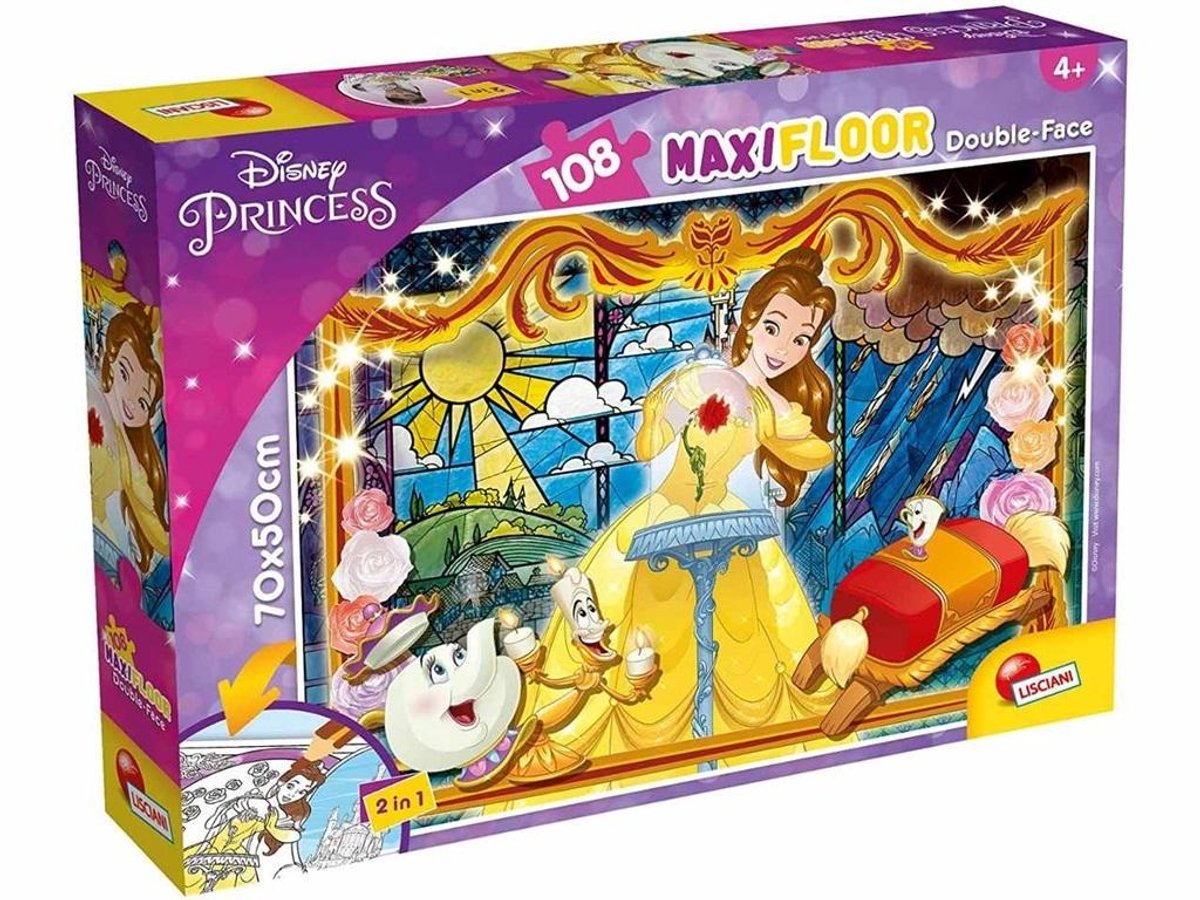 Lisciani Disney Puzzle DF Maxi Floor 108 Piękna i Bestia