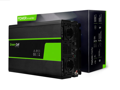 Falownik Green Cell 24V na 230V czysta sinusoida 2000W - do samochodów ciężarowych - inv20