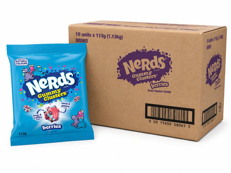 Nerds torebka żelków z jagodami (10x 113 gr)
