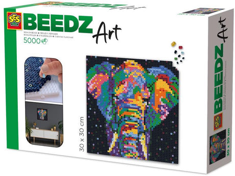 Ses creative beedz art strijkkralen set - olifant fantasie - voor volwassenen - 5000 stuks - knutselen - pvc-vrij - schoencadeautjes sinterklaas