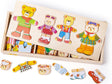 Drewniane puzzle Bigjigs do ubierania rodziny misiów - 72 elementy.