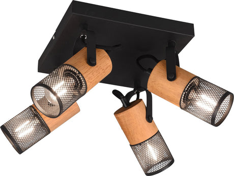 Tosh Trio - punktowy - czarny mat - wył. 4x e14 4 w -