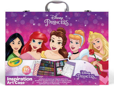 Crayola - pakiet hobby - kolorowanka inspirowana księżniczkami Disneya dla dzieci - 115 sztuk