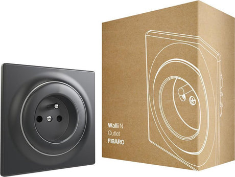 Gniazdo ścienne Fibaro typu e - antracyt - klasyczny element podstawowy