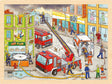 Puzzle Goki: straż pożarna 40x30x0,8cm, 96 elementów, drewno, 3+