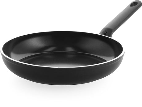 Patelnia indukcyjna Bk Easy 28cm - powłoka nieprzywierająca niezawierająca pfas - patelnia indukcyjna - patelnia ceramiczna - można piec w piekarniku do 160°c - zimne uchwyty - kolor czarny